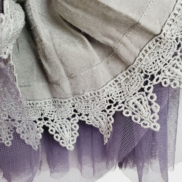 Moulinette Soeurs Tulle Dress Spirit Dress, Anthropologie, Ash Gray-Purple, Sz 2 - Picture 12 of 12